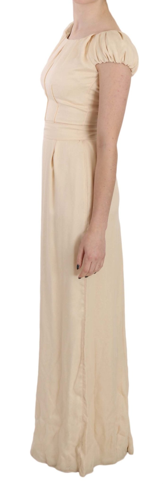 Dolce & Gabbana Silk Column Garterized Sleeve Gown - Sandy Store ByNet