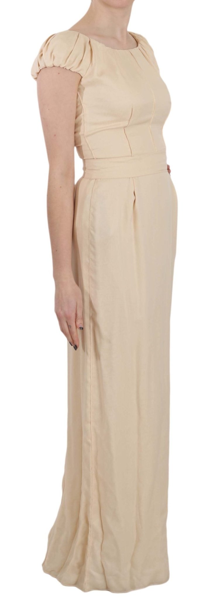 Dolce & Gabbana Silk Column Garterized Sleeve Gown - Sandy Store ByNet