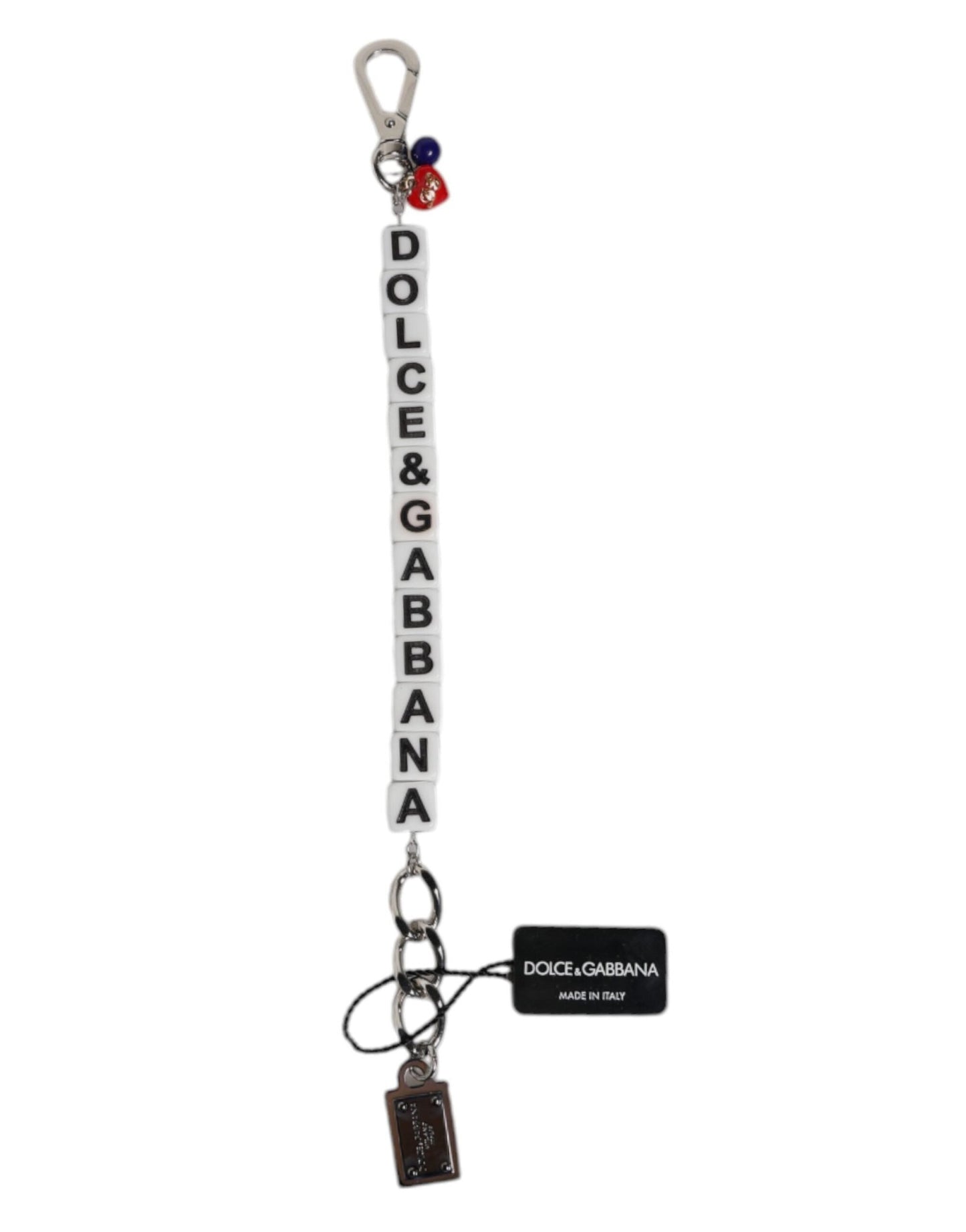Dolce & Gabbana Silver Brass Chain Dice Logo Embellished Charm Bracelet - Sandy Store ByNet