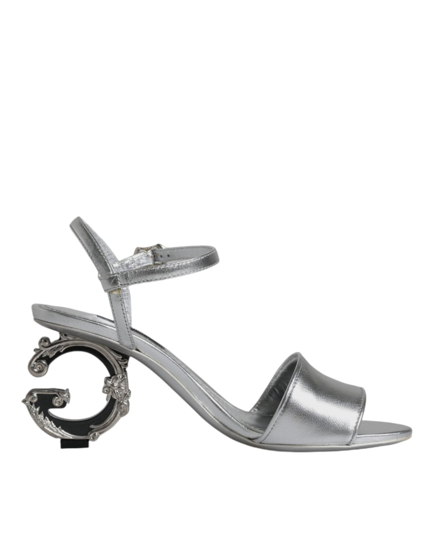 Dolce & Gabbana Silver KEIRA Heels Ankle Strap Sandals Shoes – EU35/US4.5 par Dolce & Gabbana | Disponible sur Sandy Store ByNet