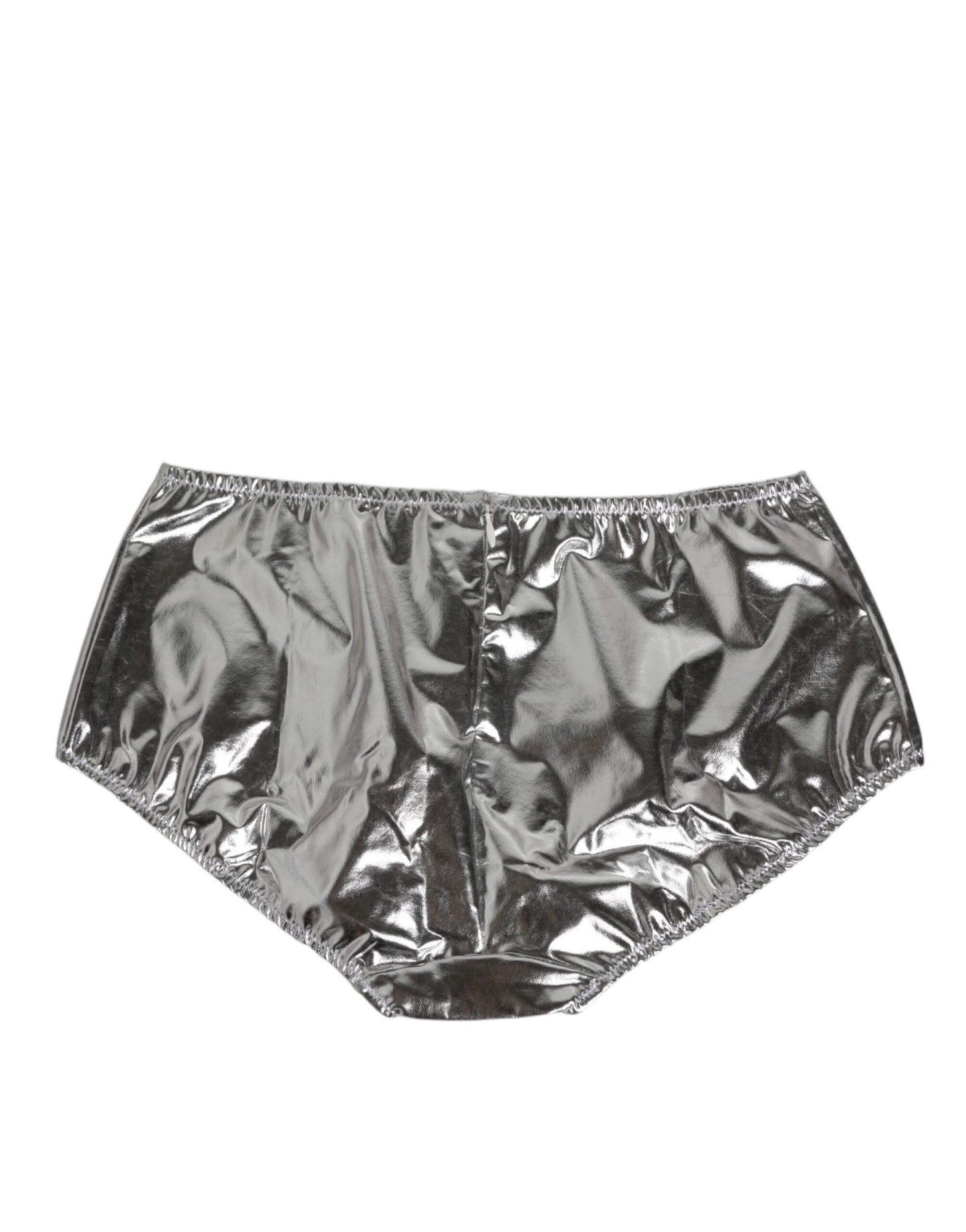 Dolce & Gabbana Silver Metallic High Waist Bikini Bottom Women Underwear – IT3 | M par Dolce & Gabbana | Disponible sur Sandy Store ByNet