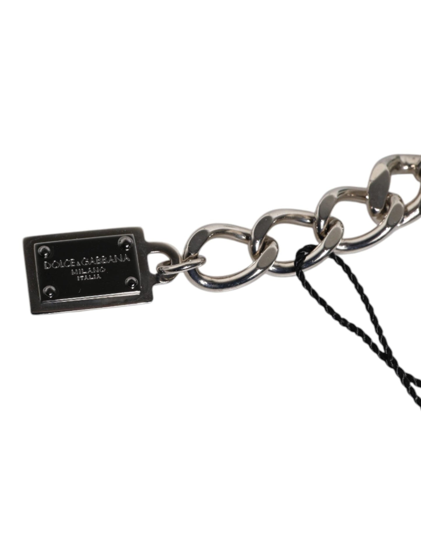 Dolce & Gabbana Silver Tone Brass Bead Dice Logo Embellish Charm Bracelet - Sandy Store ByNet