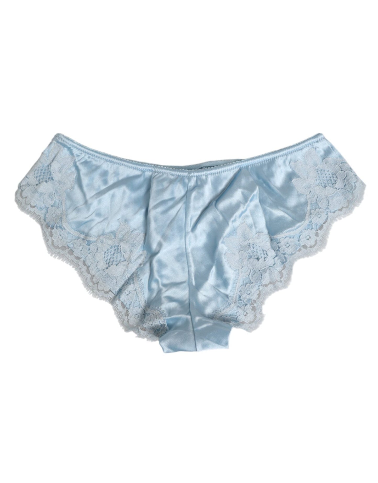 Dolce & Gabbana Sky Blue Silk Satin Lace Panty Brief Underwear – IT3 | M par Dolce & Gabbana | Disponible sur Sandy Store ByNet