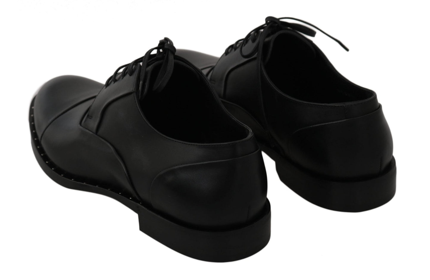 Dolce & Gabbana Sleek Black Leather Formal Dress Shoes - Sandy Store ByNet