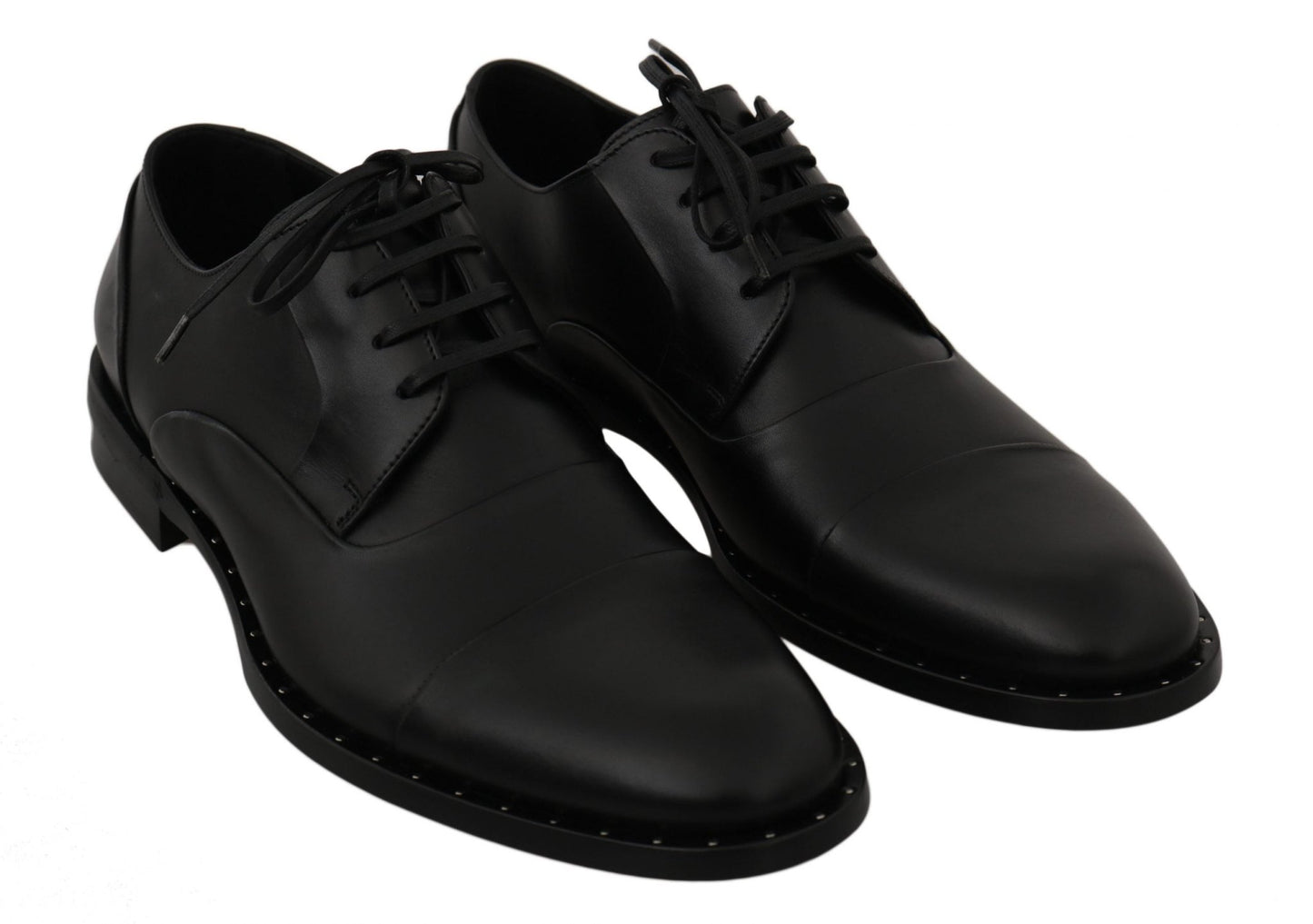 Dolce & Gabbana Sleek Black Leather Formal Dress Shoes - Sandy Store ByNet