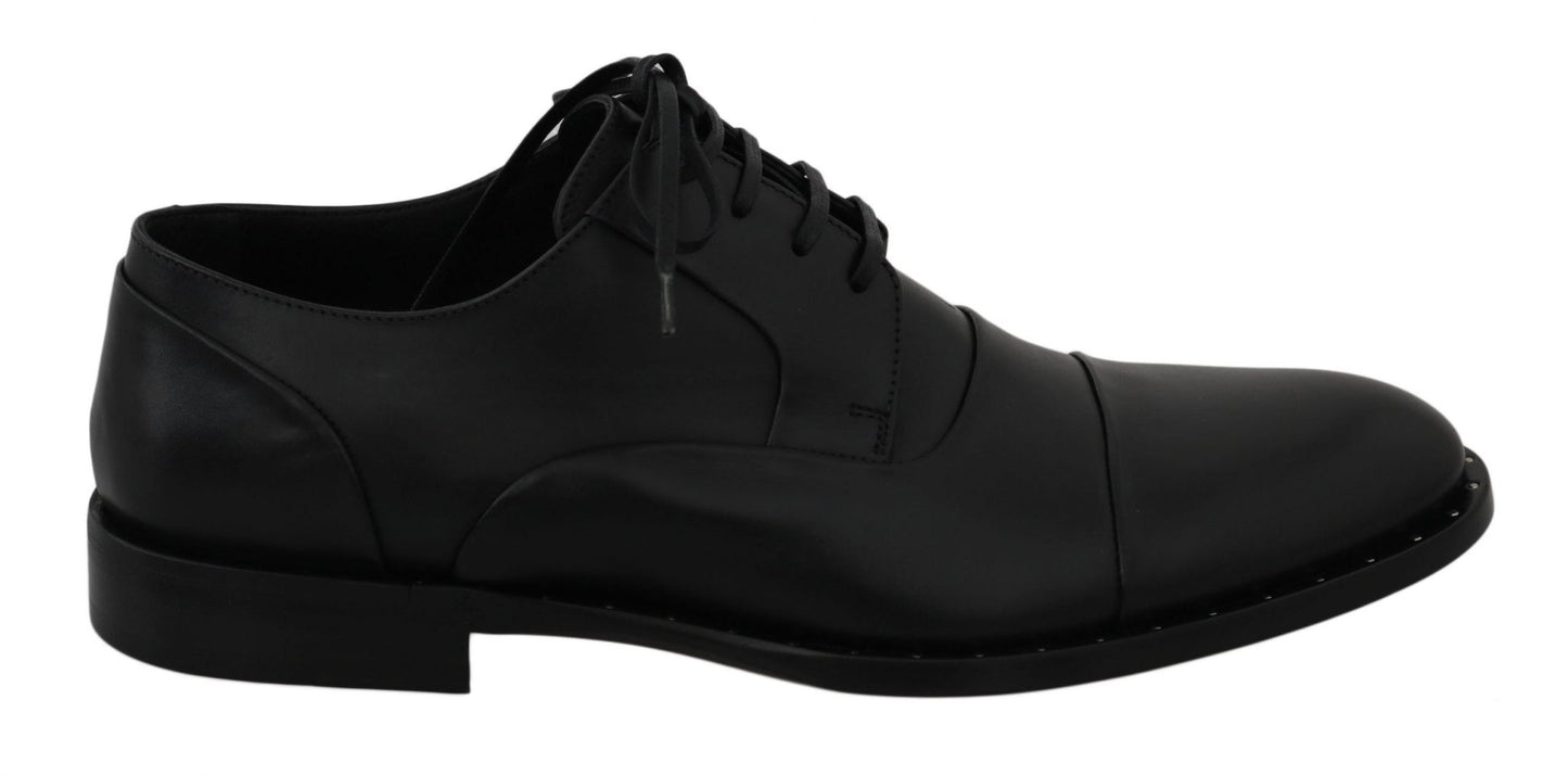Dolce & Gabbana Sleek Black Leather Formal Dress Shoes - Sandy Store ByNet