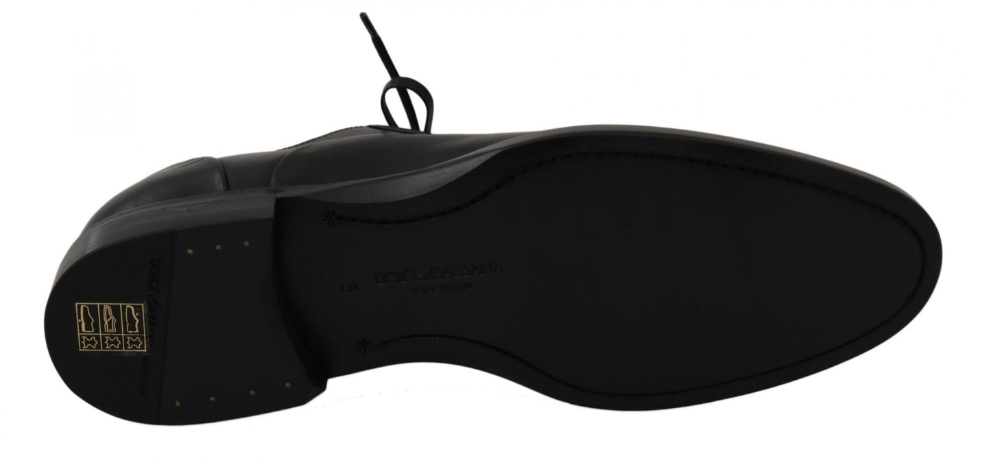 Dolce & Gabbana Sleek Black Leather Formal Dress Shoes - Sandy Store ByNet