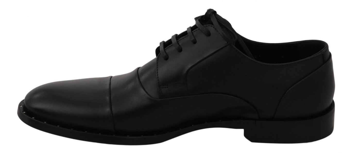 Dolce & Gabbana Sleek Black Leather Formal Dress Shoes - Sandy Store ByNet
