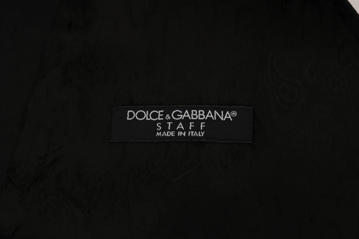 Dolce & Gabbana Sleek Black Single - Breasted Waistcoat - Sandy Store ByNet