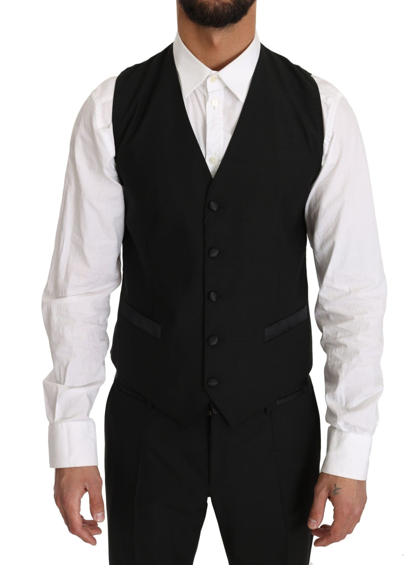Dolce & Gabbana Sleek Black Slim Fit Formal Vest - Sandy Store ByNet