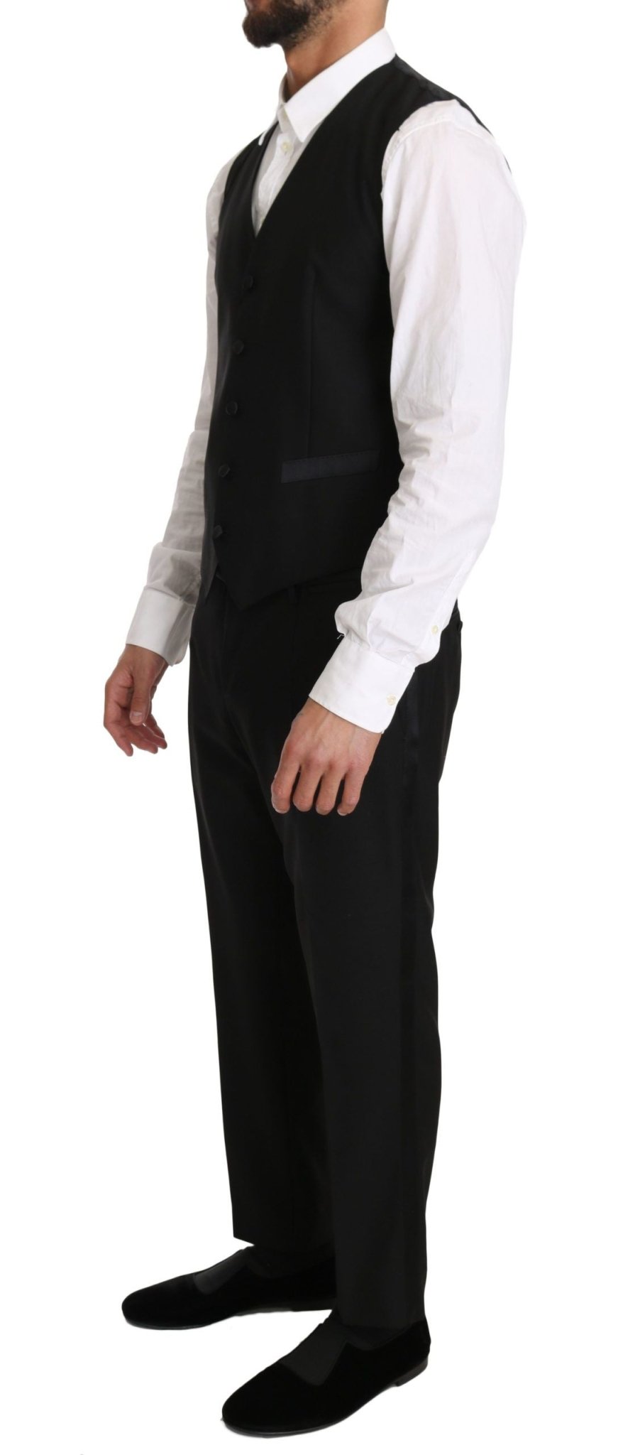 Dolce & Gabbana Sleek Black Slim Fit Formal Vest - Sandy Store ByNet