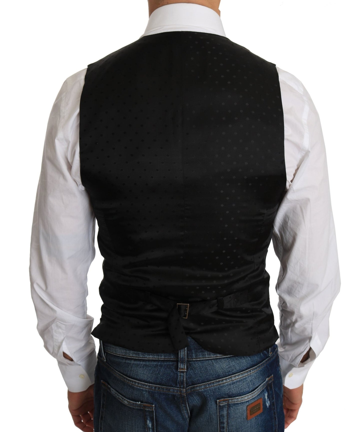 Dolce & Gabbana Sleek Black Wool Blend Formal Vest - Sandy Store ByNet