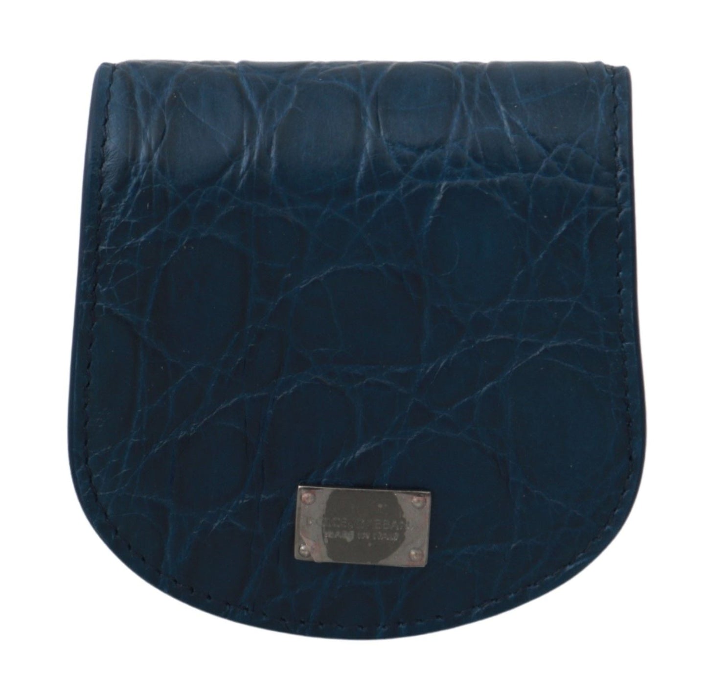 Dolce & Gabbana Sleek Blue Caimano Condom Case Wallet - Sandy Store ByNet