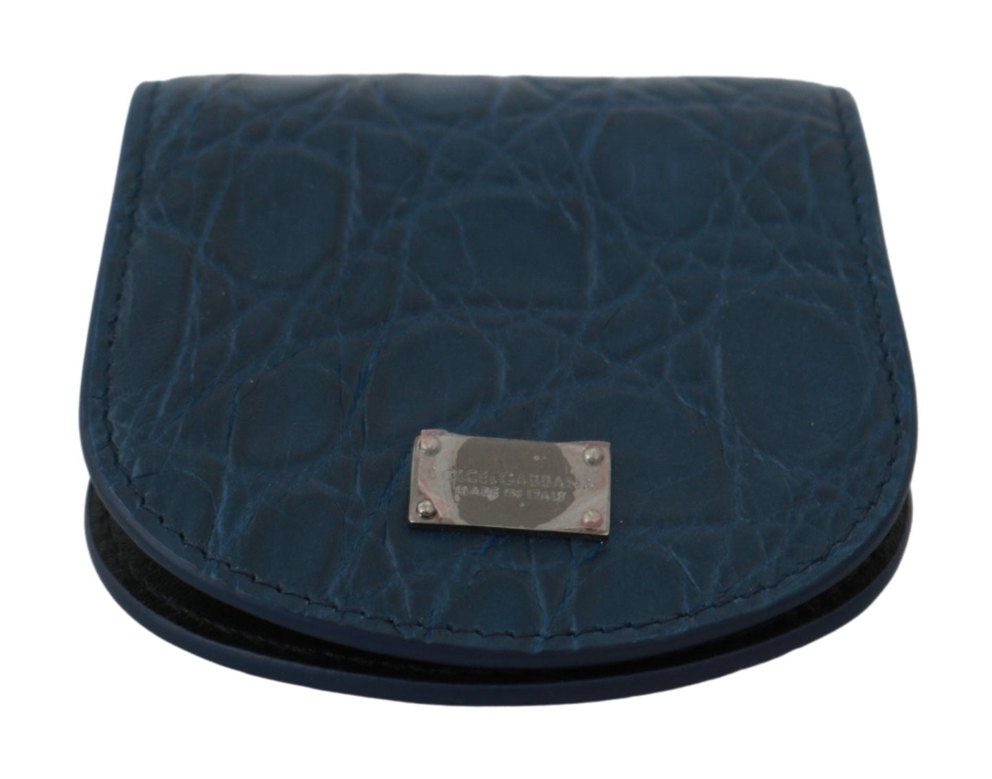 Dolce & Gabbana Sleek Blue Caimano Condom Case Wallet - Sandy Store ByNet