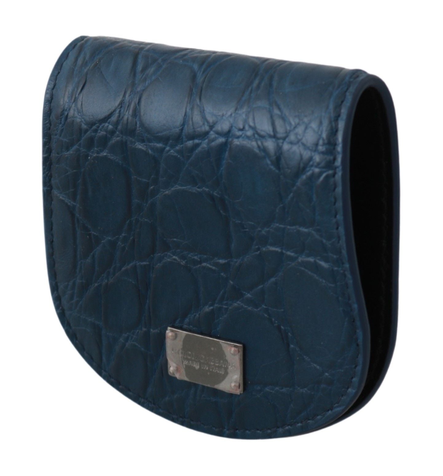 Dolce & Gabbana Sleek Blue Caimano Condom Case Wallet - Sandy Store ByNet