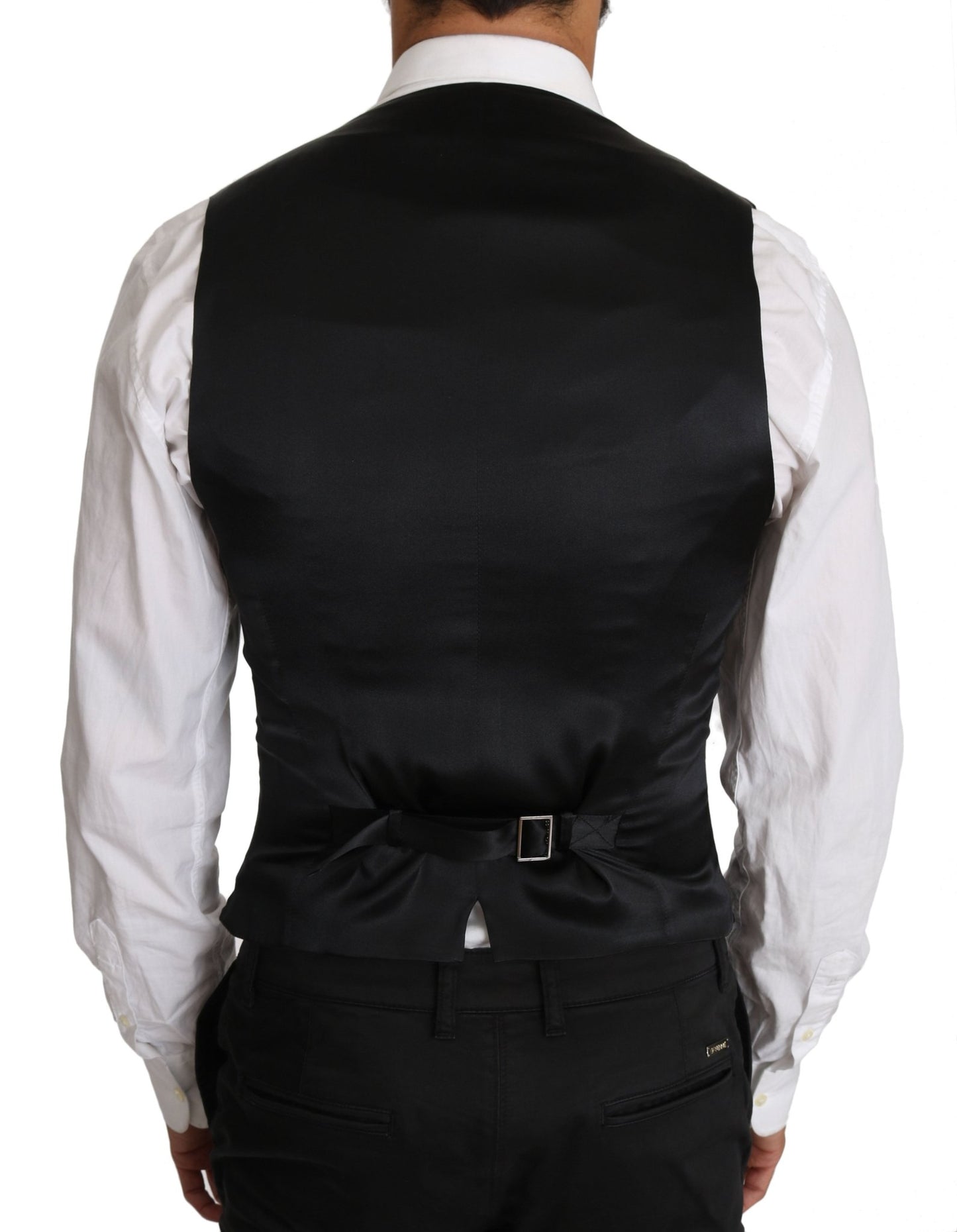 Dolce & Gabbana Sleek Double Breasted Slim Fit Wool Vest - Sandy Store ByNet