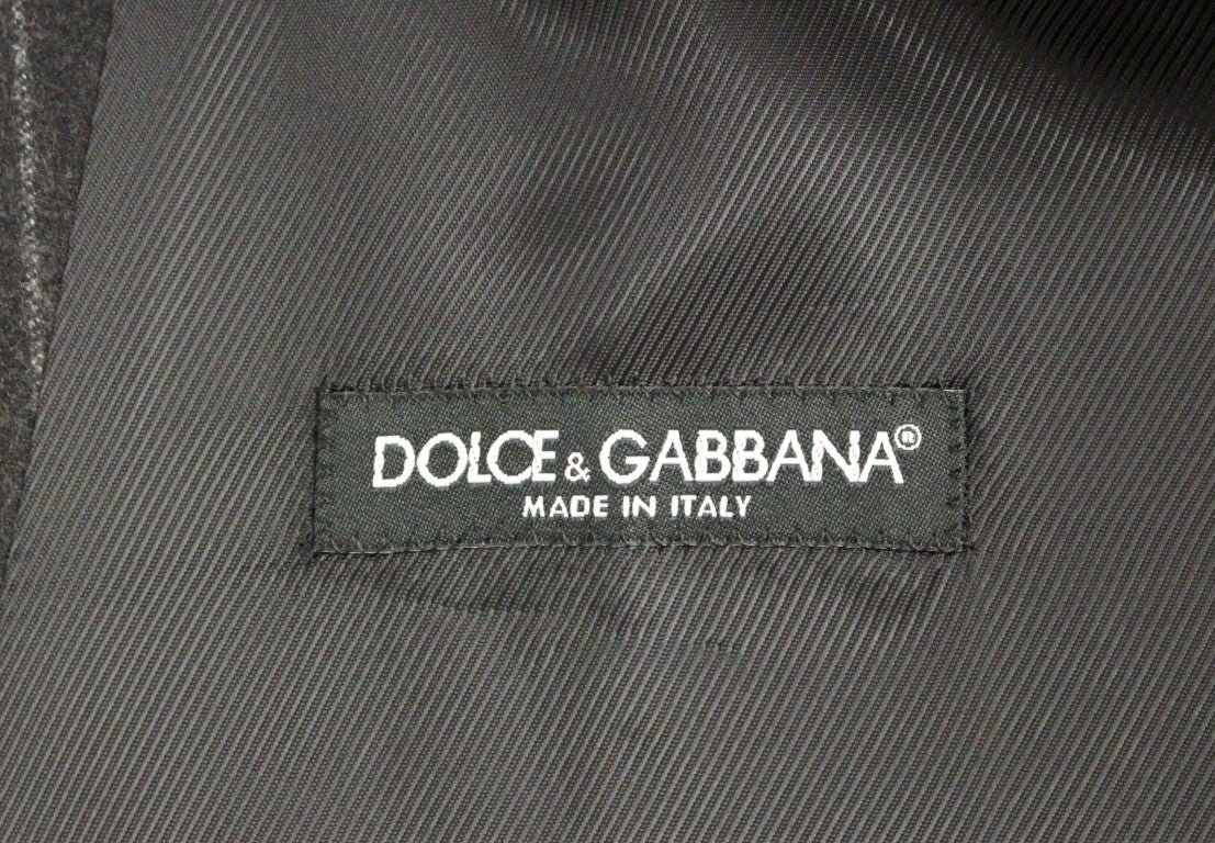 Dolce & Gabbana Sleek Gray Striped Wool Dress Vest - Sandy Store ByNet