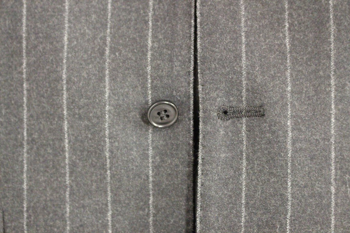 Dolce & Gabbana Sleek Gray Striped Wool Dress Vest - Sandy Store ByNet