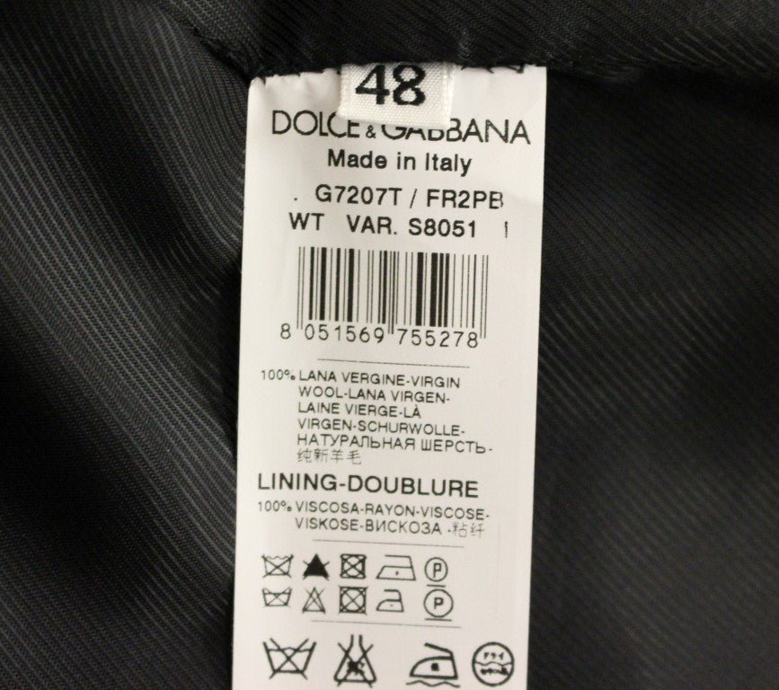 Dolce & Gabbana Sleek Gray Striped Wool Dress Vest - Sandy Store ByNet