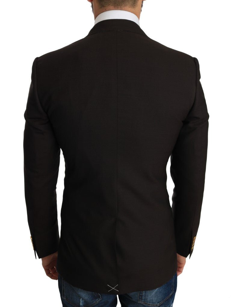 Dolce & Gabbana Sleek Slim Brown Virgin Wool Blazer Jacket - Sandy Store ByNet