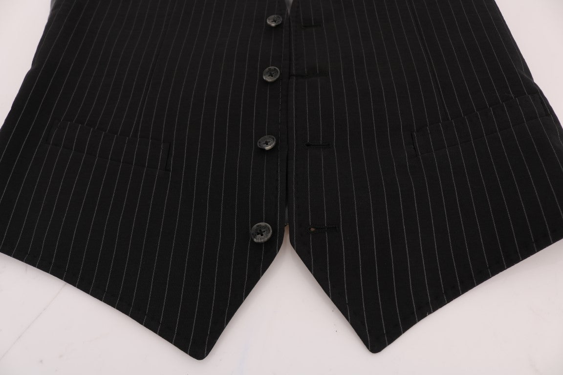 Dolce & Gabbana Sleek Striped Waistcoat Vest - Sandy Store ByNet