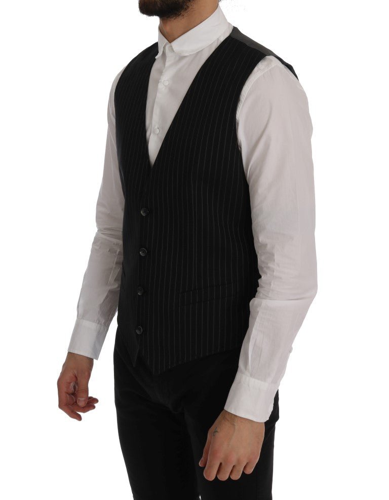 Dolce & Gabbana Sleek Striped Waistcoat Vest - Sandy Store ByNet