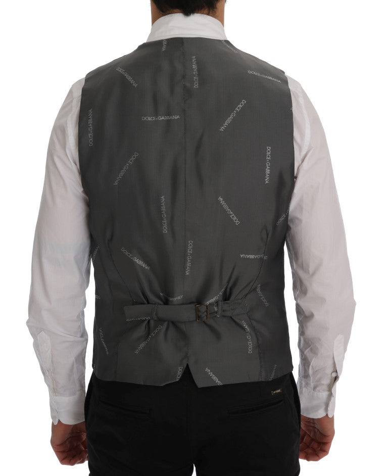 Dolce & Gabbana Sleek Striped Waistcoat Vest - Sandy Store ByNet