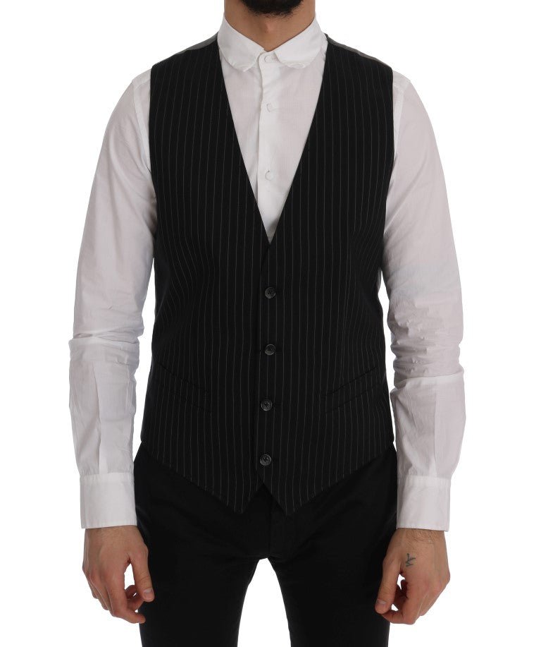 Dolce & Gabbana Sleek Striped Waistcoat Vest - Sandy Store ByNet