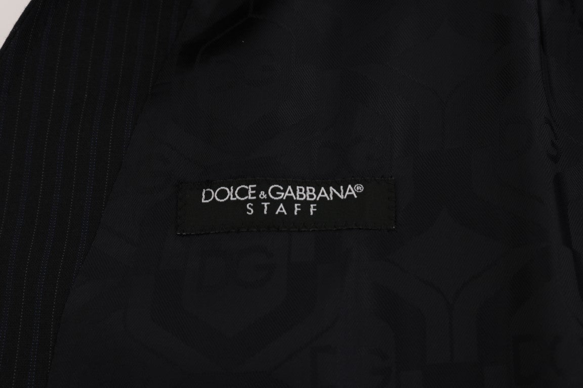 Dolce & Gabbana Sleek Striped Wool Blend Waistcoat Vest - Sandy Store ByNet