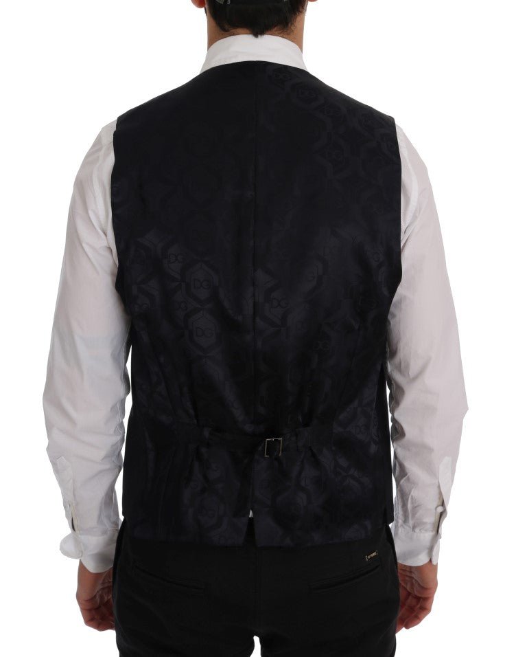 Dolce & Gabbana Sleek Striped Wool Blend Waistcoat Vest - Sandy Store ByNet