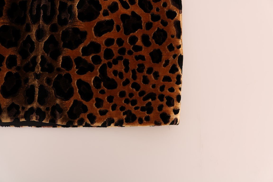 Dolce & Gabbana Sleeveless Leopard Mini Sheath Dress - Sandy Store ByNet