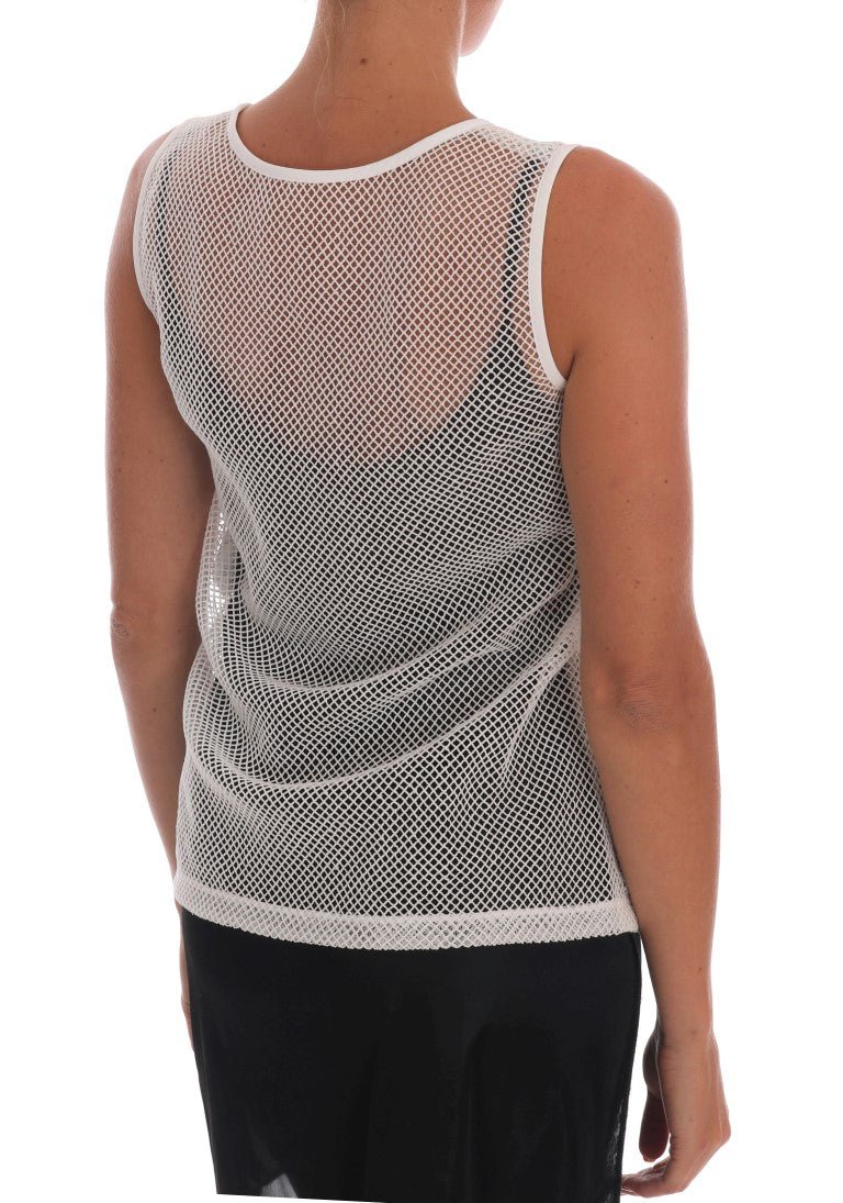 Dolce & Gabbana Sleeveless Transparent Net Tank Top - Sandy Store ByNet