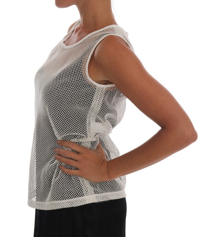 Dolce & Gabbana Sleeveless Transparent Net Tank Top - Sandy Store ByNet