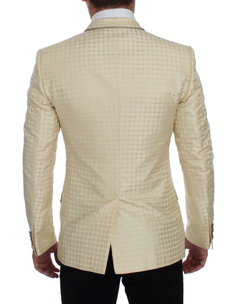 Dolce & Gabbana Sophisticated Beige Polka Dotted Blazer & Vest - Sandy Store ByNet