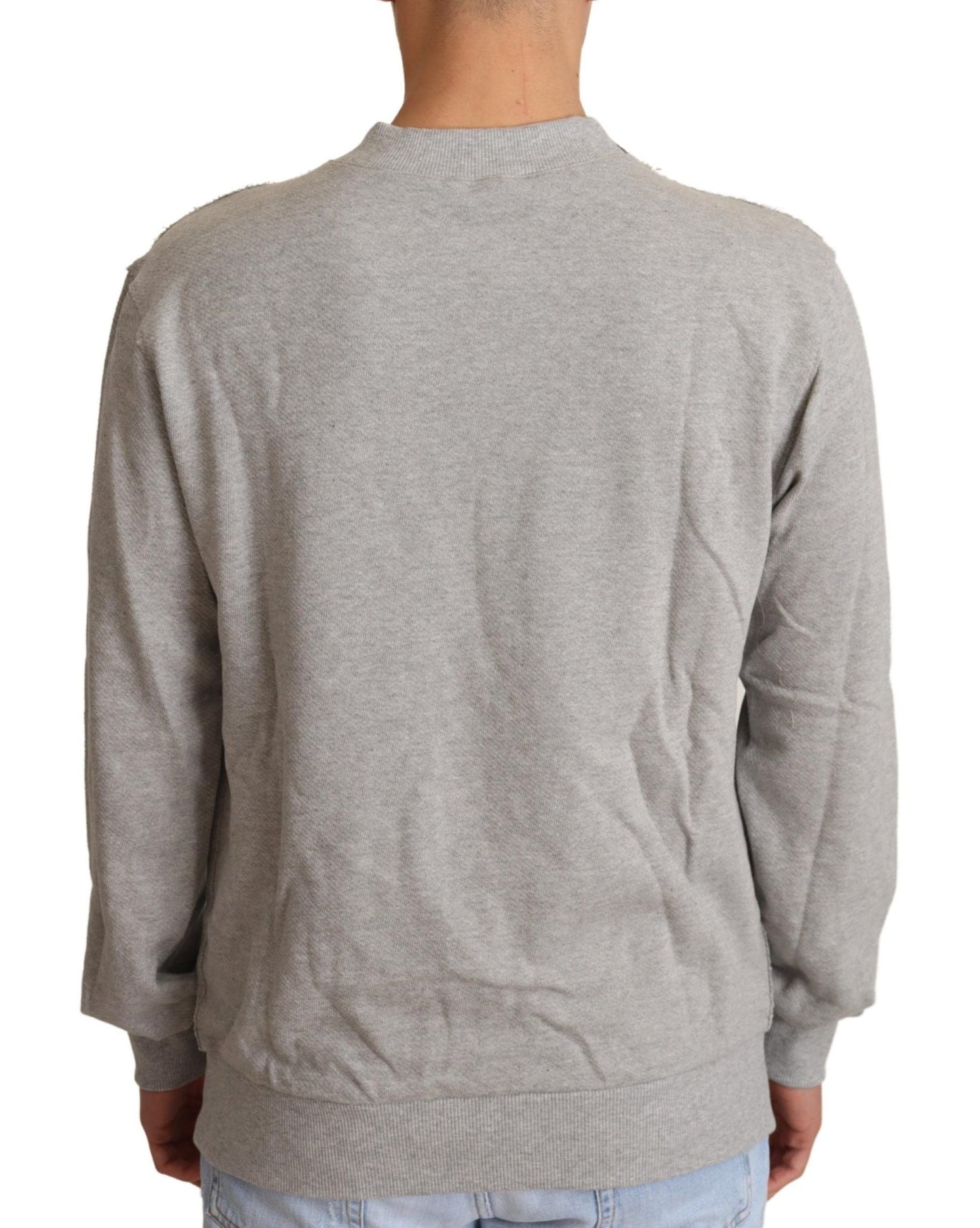 Dolce & Gabbana Sophisticated Gray Crewneck Sweater - Sandy Store ByNet