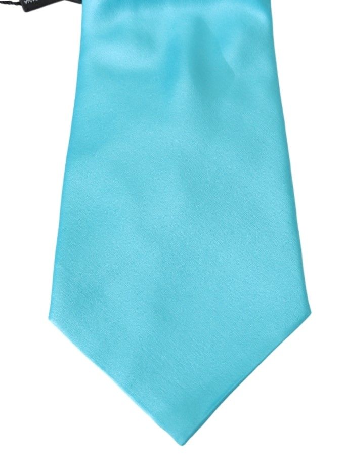 Dolce & Gabbana Stunning Light Blue Silk Men's Tie - Sandy Store ByNet