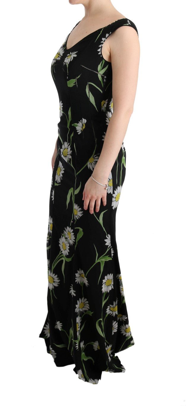 Dolce & Gabbana Sunflower Print Full Length Sheath Dress - Sandy Store ByNet