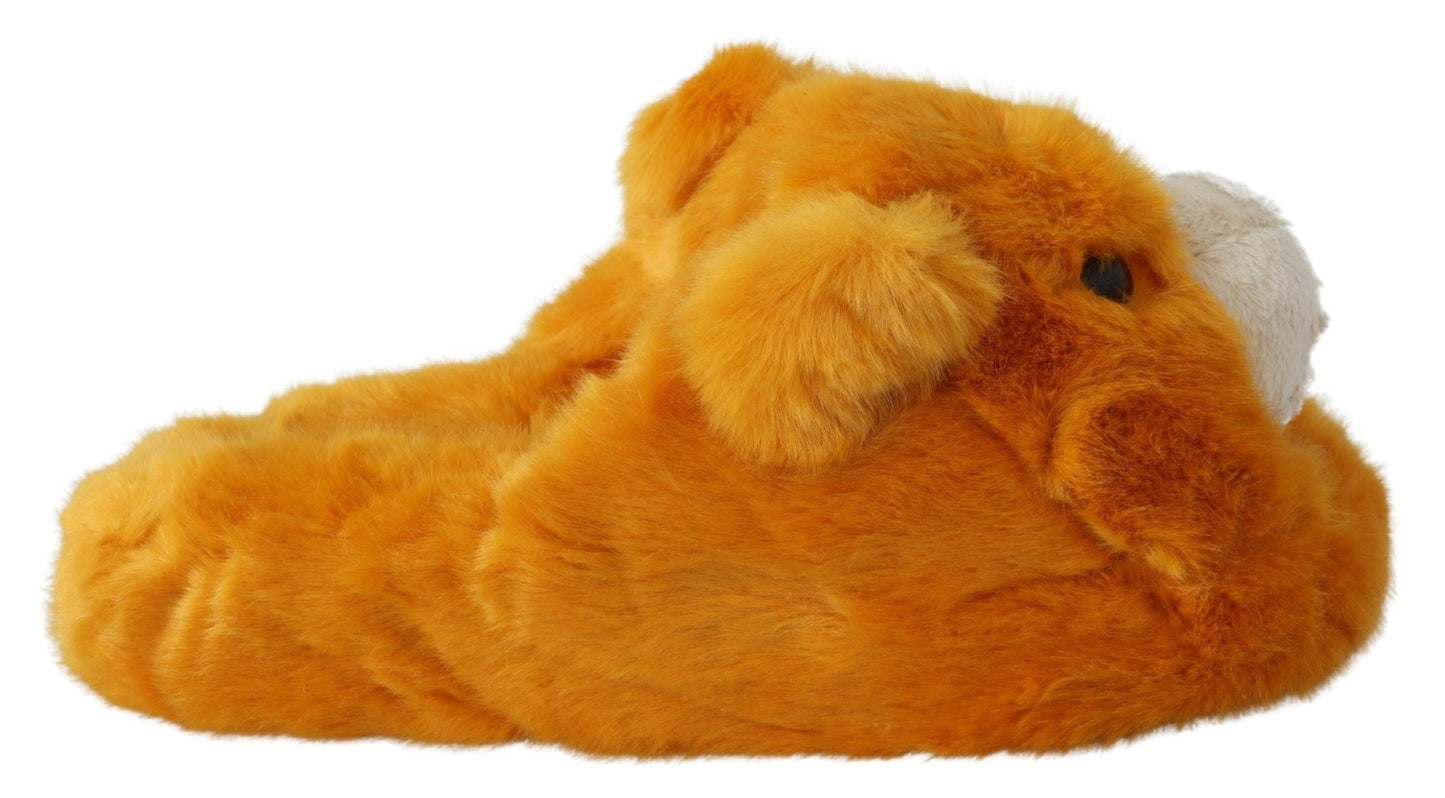 Dolce & Gabbana Sunshine Yellow Lion Slippers - Sandy Store ByNet