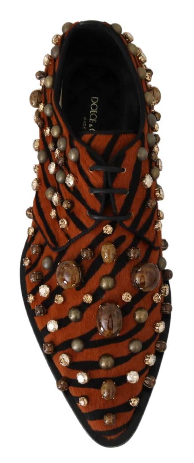 Dolce & Gabbana Tiger Pattern Crystal Embellished Flats - Sandy Store ByNet