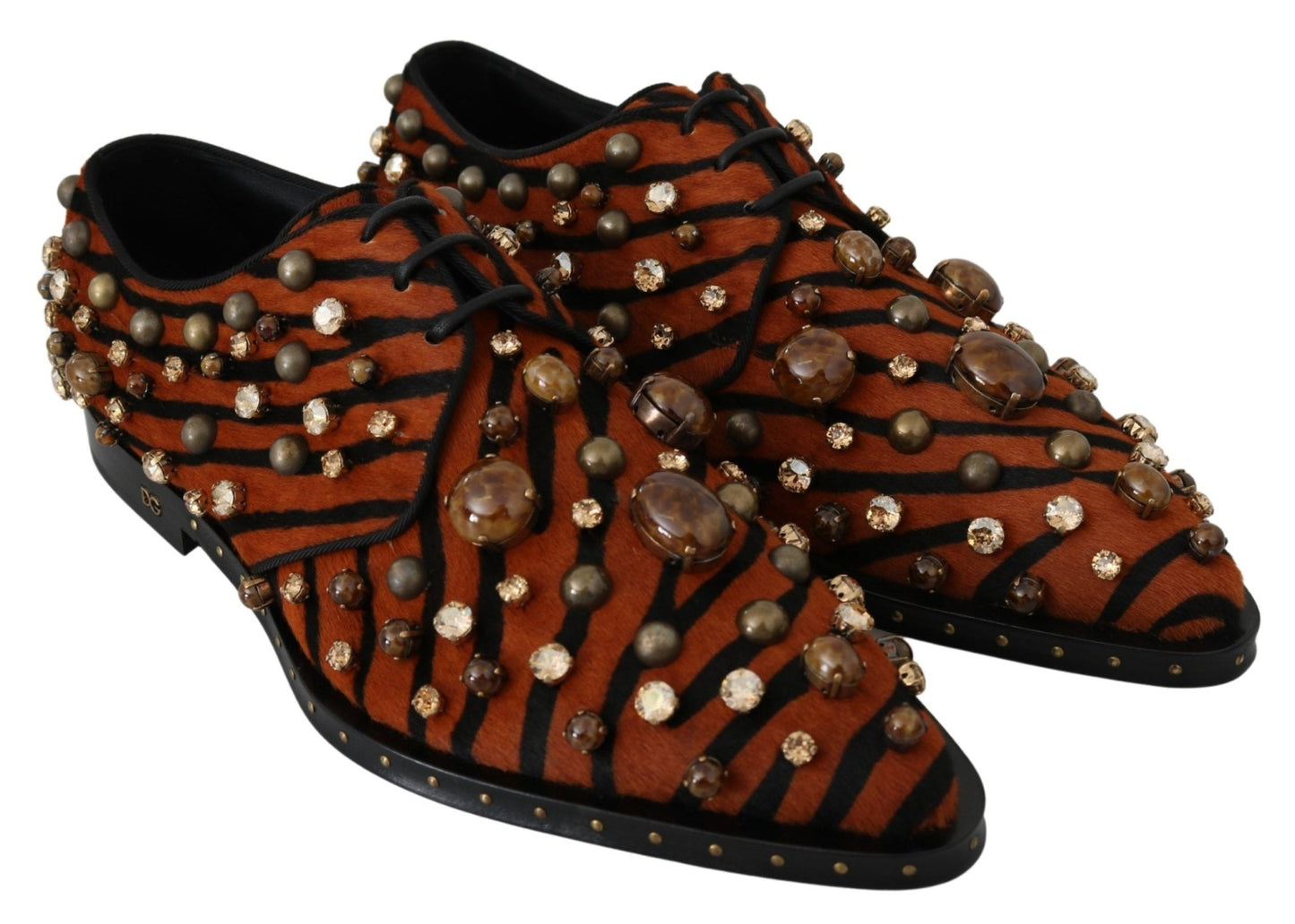 Dolce & Gabbana Tiger Pattern Crystal Embellished Flats - Sandy Store ByNet
