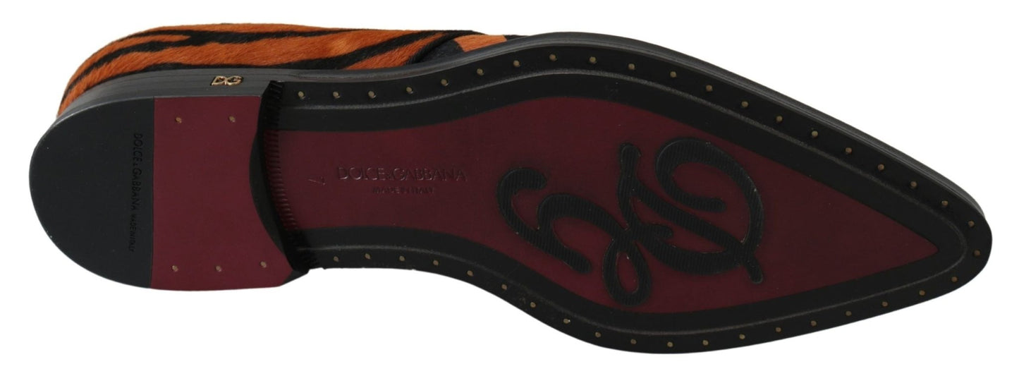 Dolce & Gabbana Tiger Pattern Dress Shoes with Pony Hair - Sandy Store ByNet