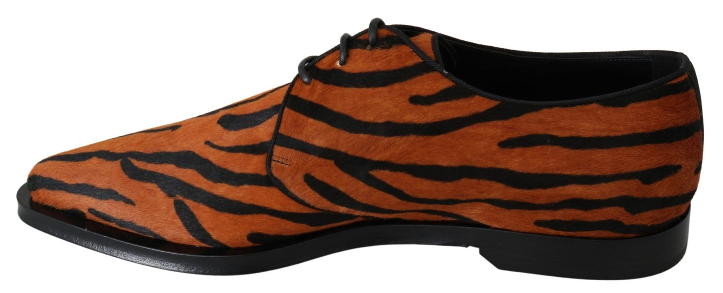 Dolce & Gabbana Tiger Pattern Dress Shoes with Pony Hair - Sandy Store ByNet