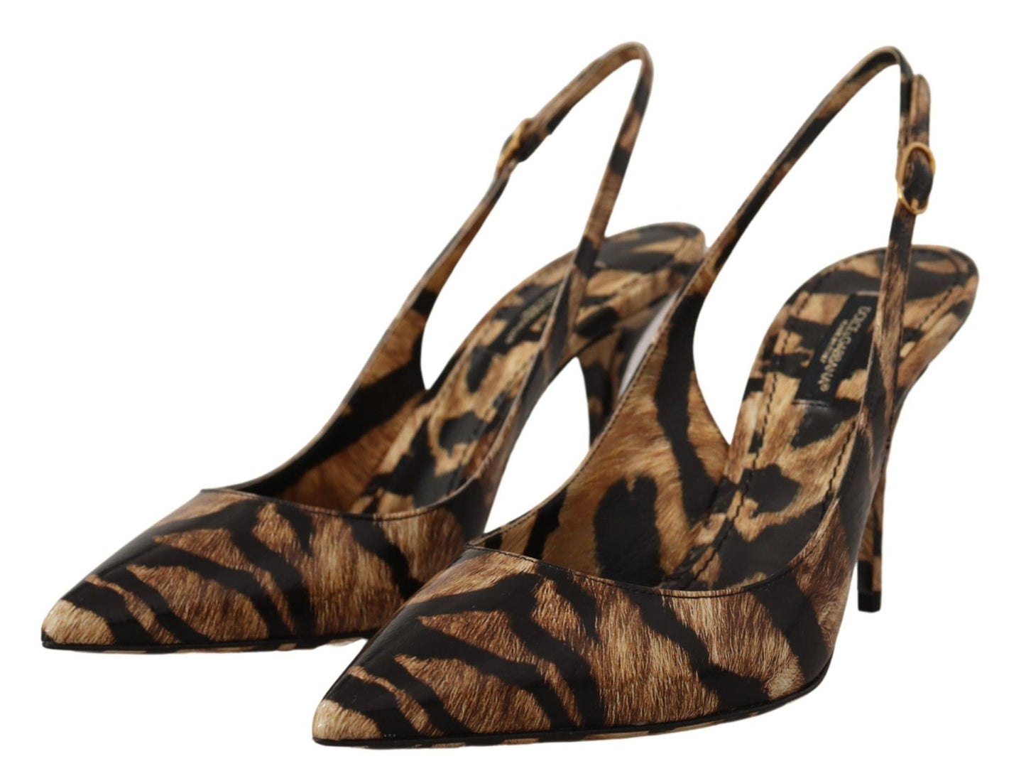 Dolce & Gabbana Tiger Pattern Slingback Heels Pumps - Sandy Store ByNet