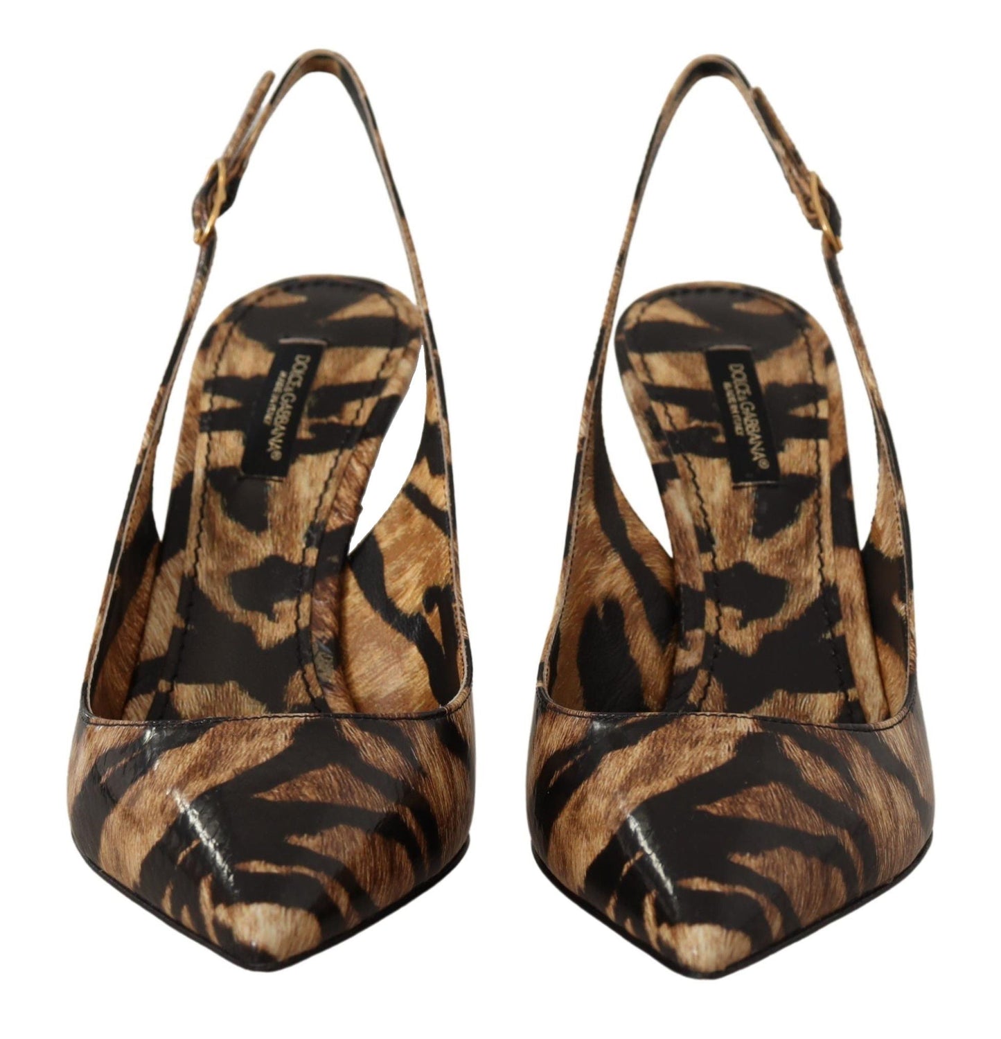 Dolce & Gabbana Tiger Pattern Slingback Heels Pumps - Sandy Store ByNet