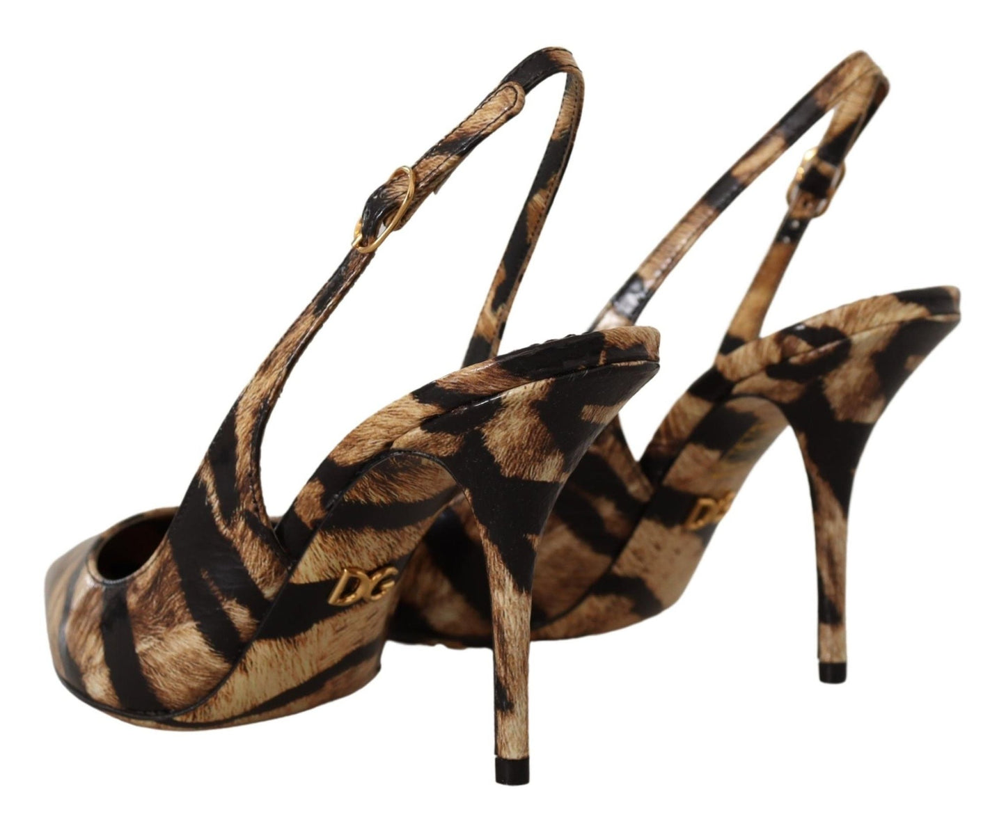 Dolce & Gabbana Tiger Pattern Slingback Heels Pumps - Sandy Store ByNet