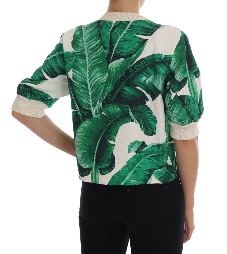 Dolce & Gabbana Tropical Sequined Sweater - Lush Greenery Edition - Sandy Store ByNet