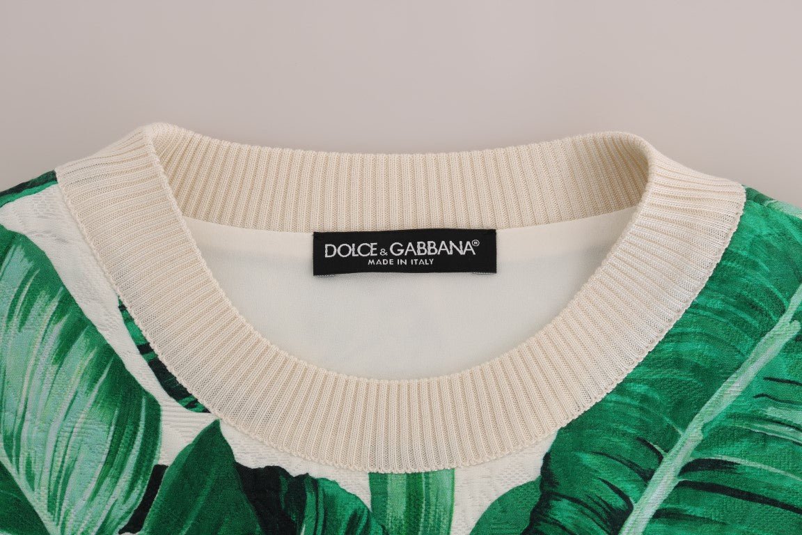 Dolce & Gabbana Tropical Sequined Sweater - Lush Greenery Edition - Sandy Store ByNet