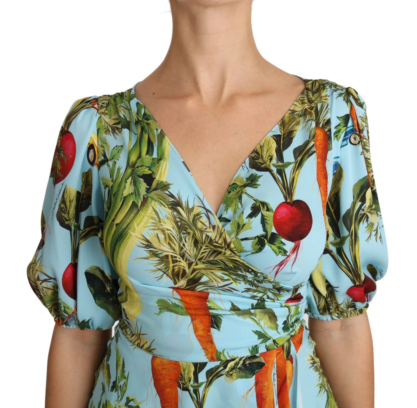 Dolce & Gabbana Vegetable Print Silk Top Extravaganza - Sandy Store ByNet