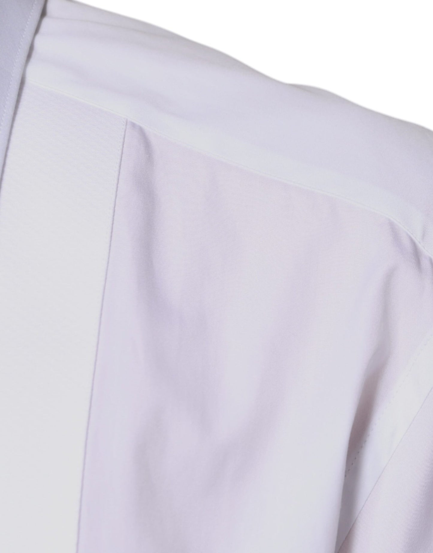 Dolce & Gabbana White Bib Cotton Poplin GOLD Formal Shirt - Sandy Store ByNet