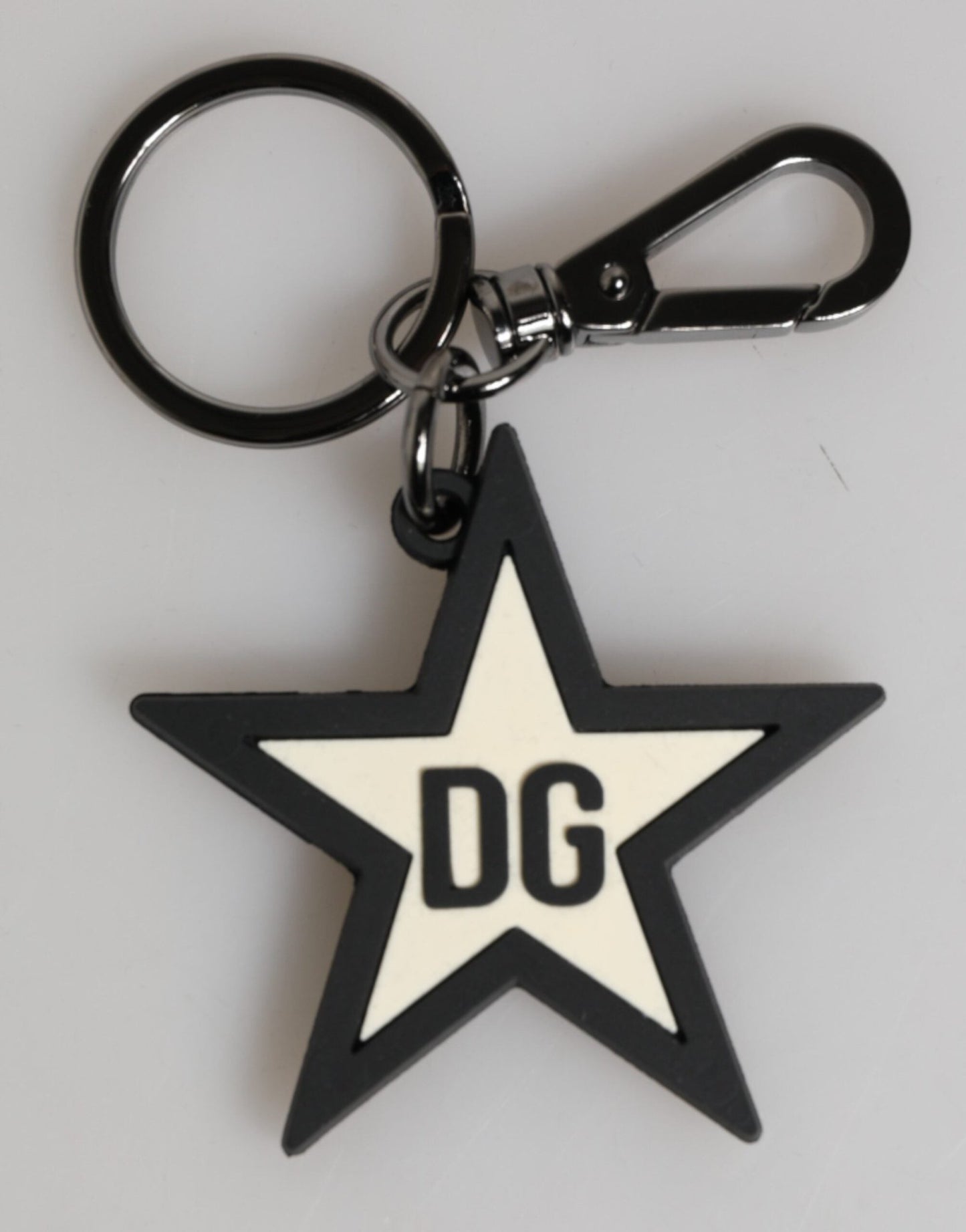 Dolce & Gabbana White Black DG Logo Star Rubber Men's Keychain Keyring – par Dolce & Gabbana | Disponible sur Sandy Store ByNet
